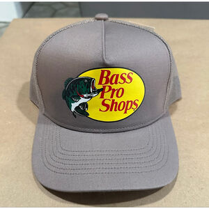 Authentic Bass Pro Shops Standard grey original fish hat